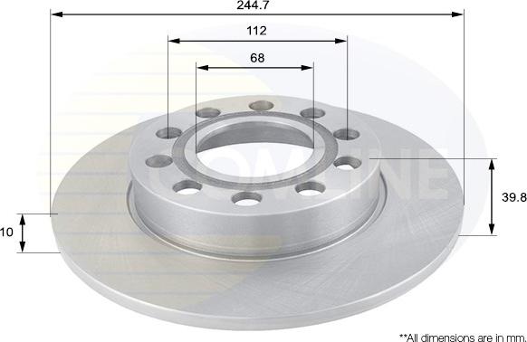 Comline ADC1446 - Тормозной диск autospares.lv