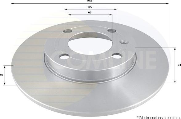 Comline ADC1442 - Тормозной диск autospares.lv