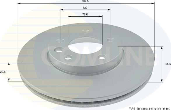 Comline ADC1451V - Тормозной диск autospares.lv