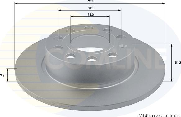 Comline ADC1457 - Тормозной диск autospares.lv