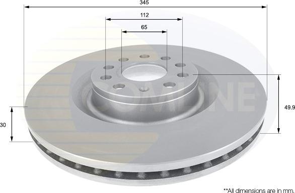Comline ADC1469V - Тормозной диск autospares.lv