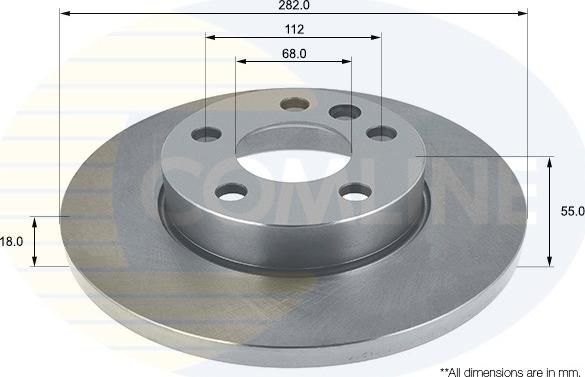 Comline ADC1464 - Тормозной диск autospares.lv