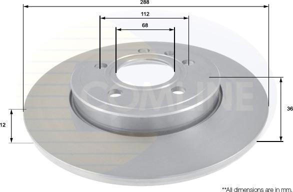 Comline ADC1468 - Тормозной диск autospares.lv