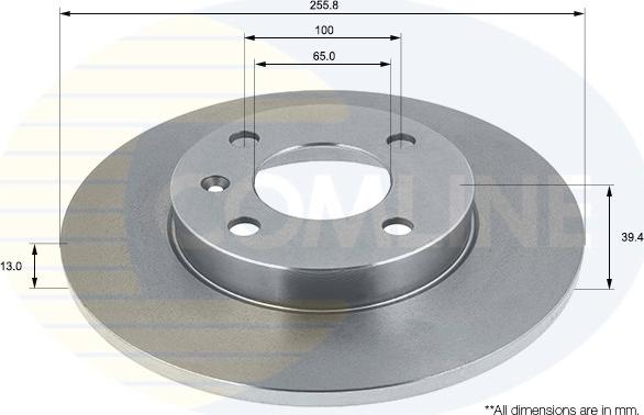 Comline ADC1403 - Тормозной диск autospares.lv