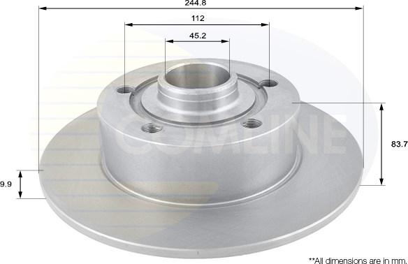 Comline ADC1419 - Тормозной диск autospares.lv