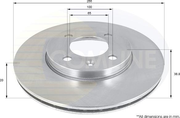 Comline ADC1410V - Тормозной диск autospares.lv