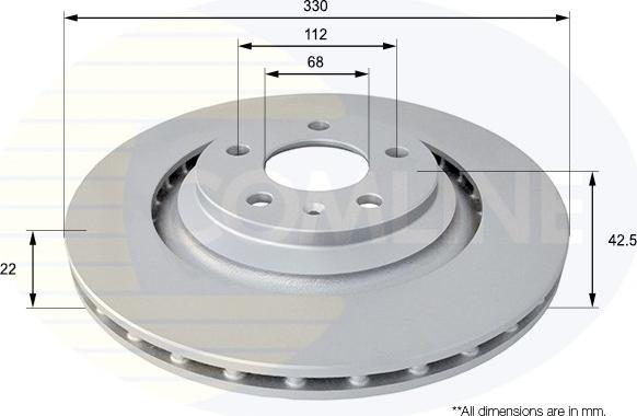 Comline ADC1483V - Тормозной диск autospares.lv