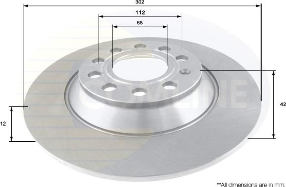 Comline ADC1482 - Тормозной диск autospares.lv