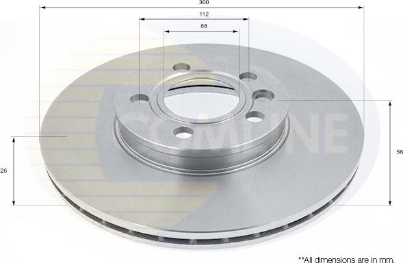 Comline ADC1434V - Тормозной диск autospares.lv