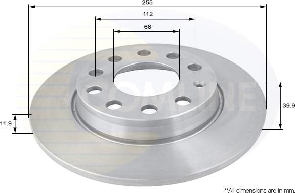 Comline ADC1436 - Тормозной диск autospares.lv