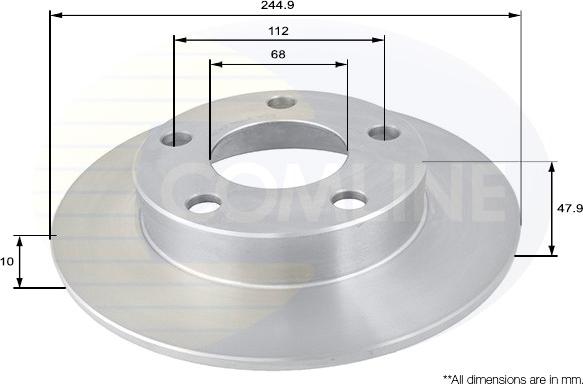 Comline ADC1437 - Тормозной диск autospares.lv