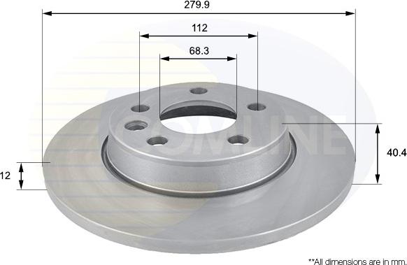 Comline ADC1426 - Тормозной диск autospares.lv