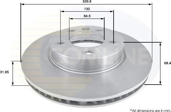 Comline ADC1475V - Тормозной диск autospares.lv
