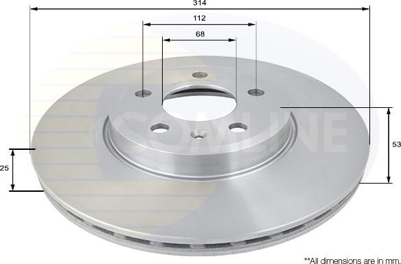 Comline ADC1476V - Тормозной диск autospares.lv