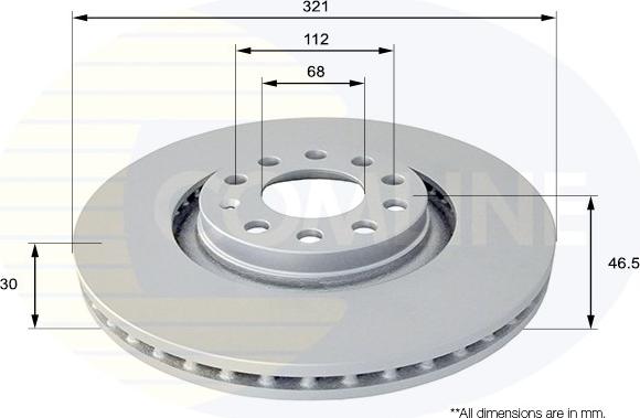 Comline ADC1473V - Тормозной диск autospares.lv