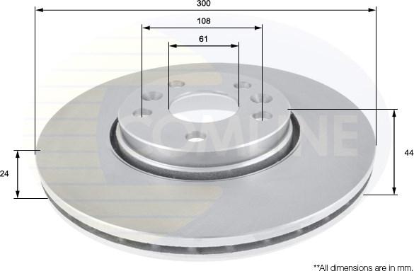 Comline ADC1599V - Тормозной диск autospares.lv