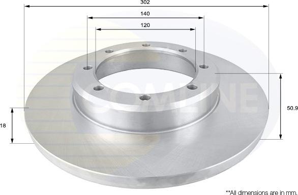 Comline ADC1598 - Тормозной диск autospares.lv