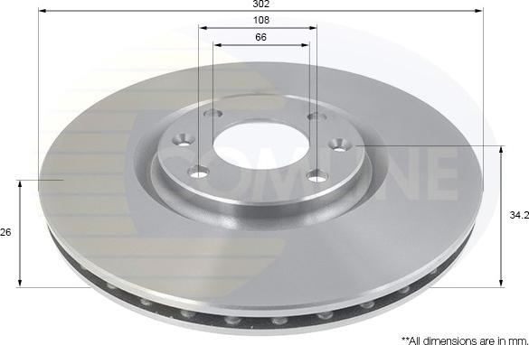 Comline ADC1592V - Тормозной диск autospares.lv