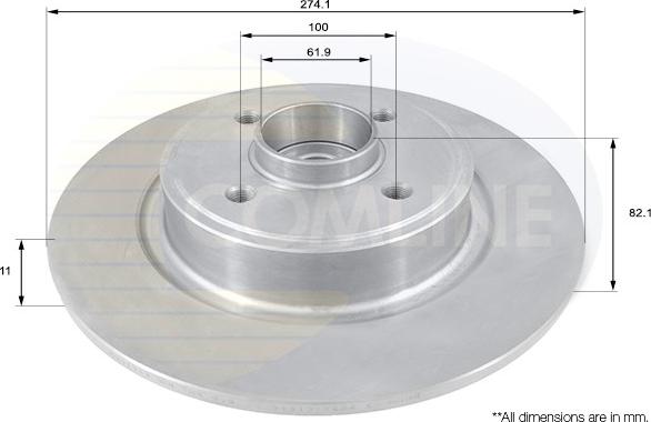 Comline ADC1540 - Тормозной диск autospares.lv