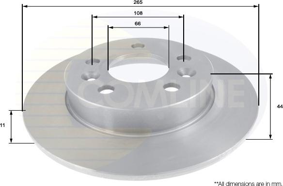 Comline ADC1541 - Тормозной диск autospares.lv