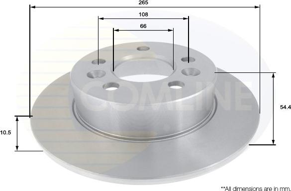 Comline ADC1542 - Тормозной диск autospares.lv