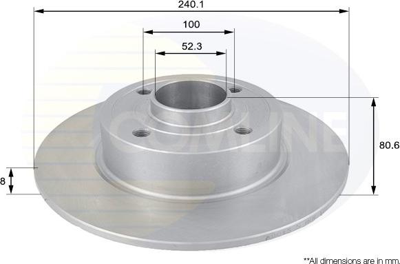 Comline ADC1555 - Тормозной диск autospares.lv