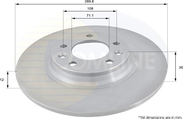 Comline ADC1551 - Тормозной диск autospares.lv