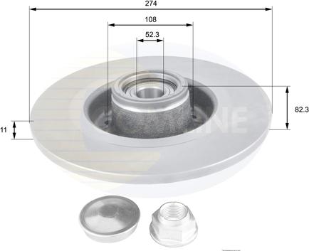 Comline ADC1560 - Тормозной диск autospares.lv