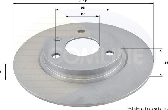 Comline ADC1501 - Тормозной диск autospares.lv