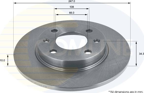 Comline ADC1502 - Тормозной диск autospares.lv