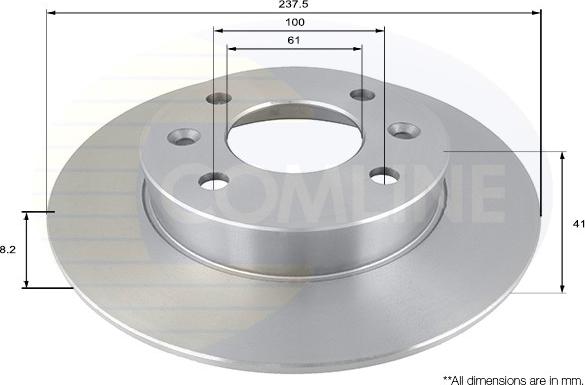 Comline ADC1515 - Тормозной диск autospares.lv