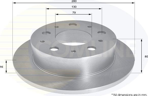 Comline ADC1578 - Тормозной диск autospares.lv