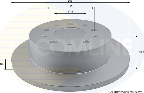 Comline ADC1577 - Тормозной диск autospares.lv