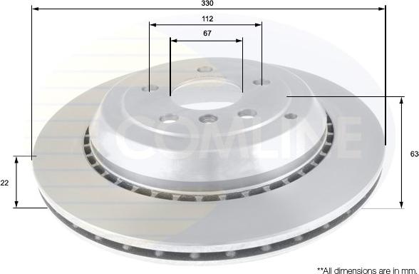 Comline ADC1649V - Тормозной диск autospares.lv