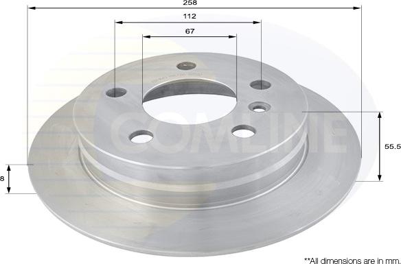 Comline ADC1643 - Тормозной диск autospares.lv