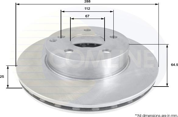 Comline ADC1656V - Тормозной диск autospares.lv