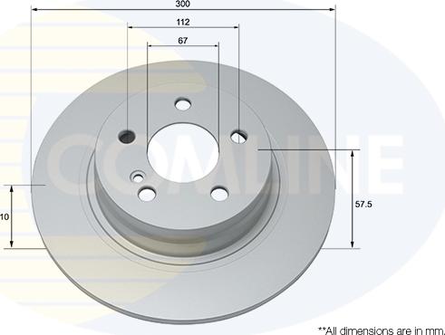 Comline ADC1663 - Тормозной диск autospares.lv