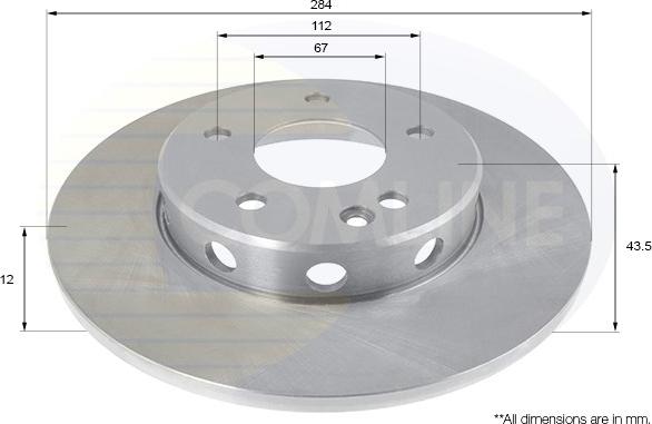 Comline ADC1604 - Тормозной диск autospares.lv