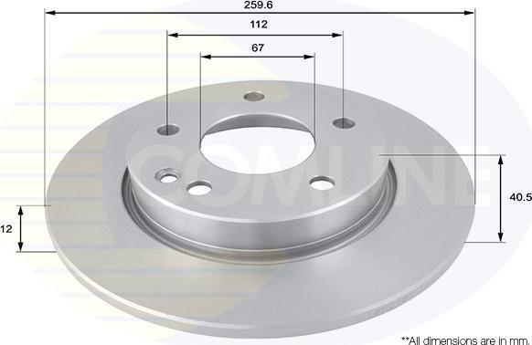 Comline ADC1606 - Тормозной диск autospares.lv