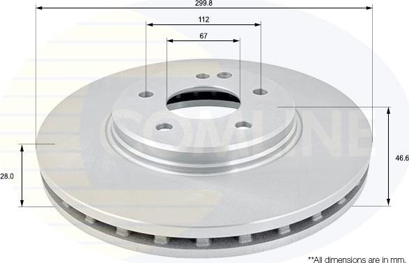 Comline ADC1617V - Тормозной диск autospares.lv