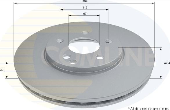 Comline ADC1683V - Тормозной диск autospares.lv