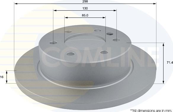 Comline ADC1639 - Тормозной диск autospares.lv