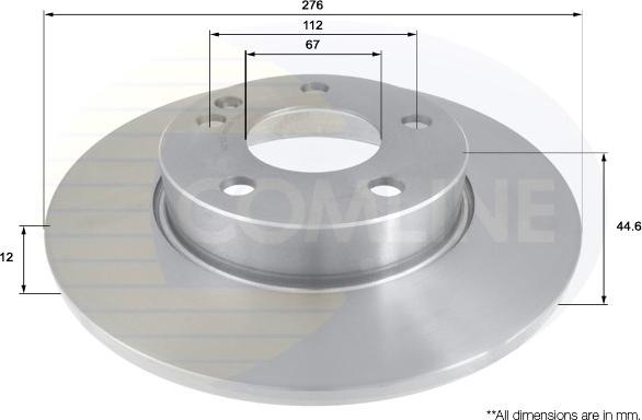 Comline ADC1638 - Тормозной диск autospares.lv