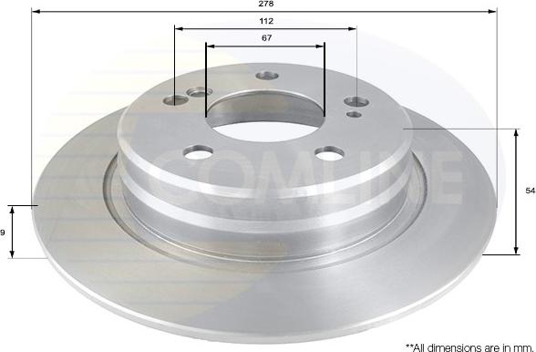 Comline ADC1629 - Тормозной диск autospares.lv