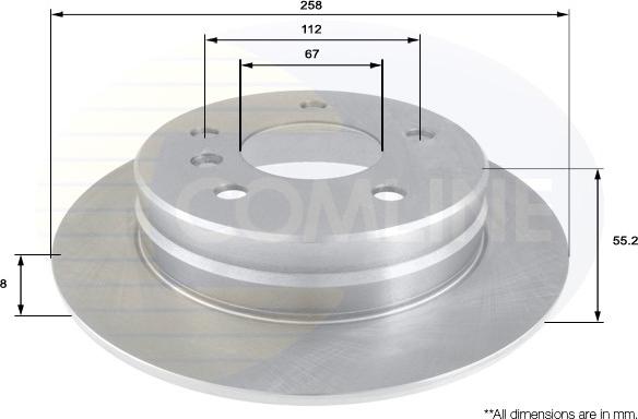 Comline ADC1622 - Тормозной диск autospares.lv