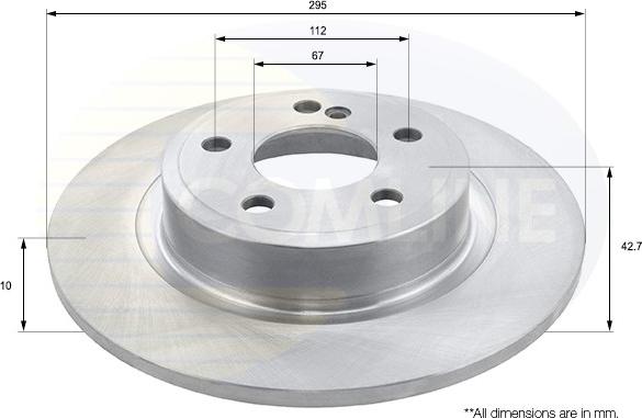 Comline ADC1677 - Тормозной диск autospares.lv