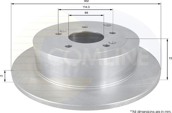 Comline ADC1094 - Тормозной диск autospares.lv