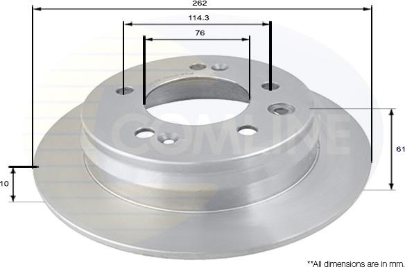 Comline ADC1090 - Тормозной диск autospares.lv