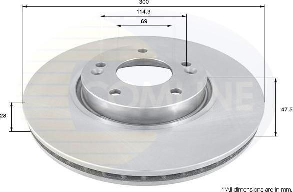 Comline ADC1092V - Тормозной диск autospares.lv