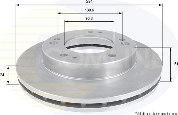 Comline ADC1049V - Тормозной диск autospares.lv